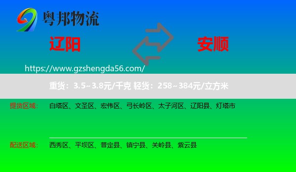 辽阳到安顺物流专线