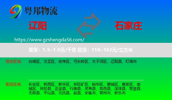 辽阳到石家庄专线