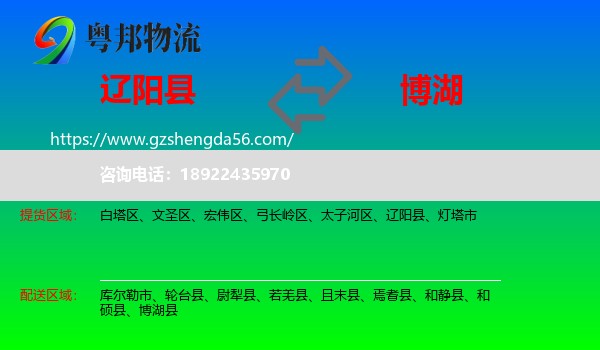 辽阳县到博湖县物流专线