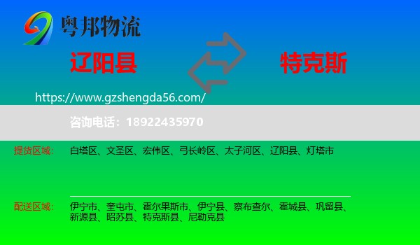 辽阳县到特克斯县物流专线
