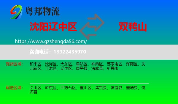 辽中区到双鸭山物流专线