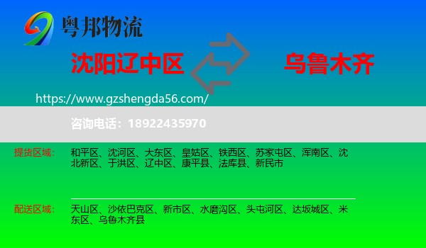 辽中区到乌鲁木齐专线