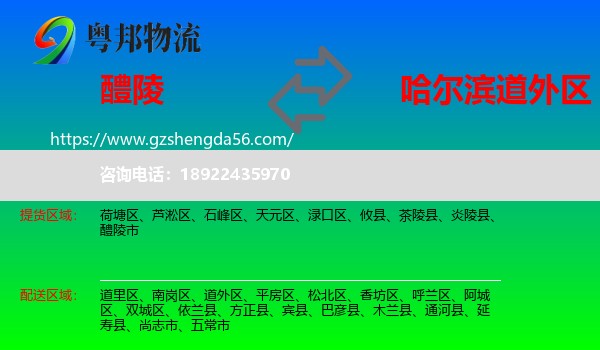 醴陵市到道外区物流专线