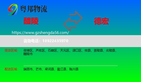 醴陵市到德宏物流专线