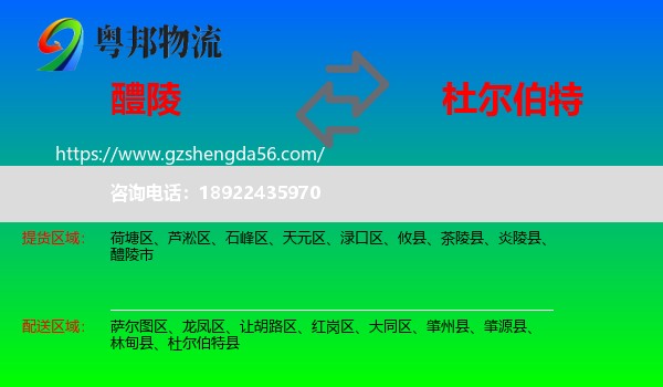 醴陵市到杜尔伯特县物流专线
