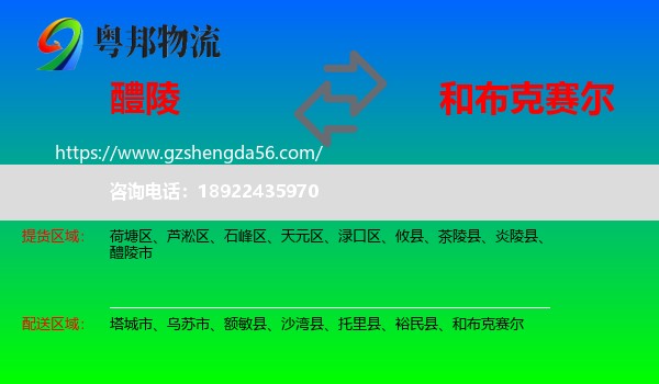 醴陵市到和布克赛尔物流专线