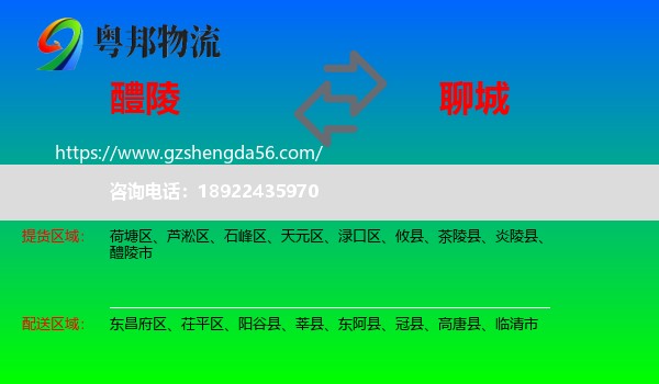 醴陵市到聊城物流专线
