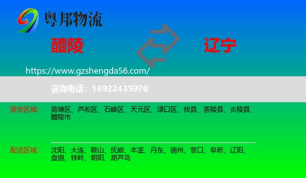 醴陵市到辽宁物流专线