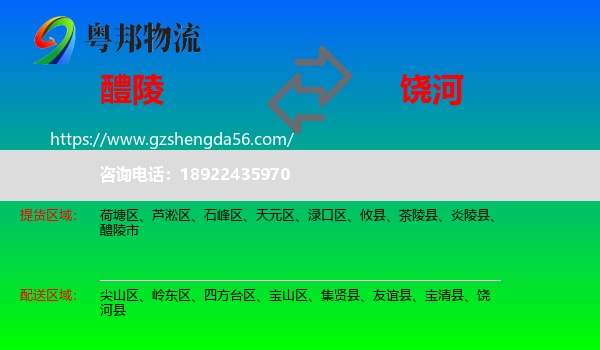 醴陵市到饶河县物流专线