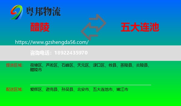 醴陵市到五大连池市物流专线