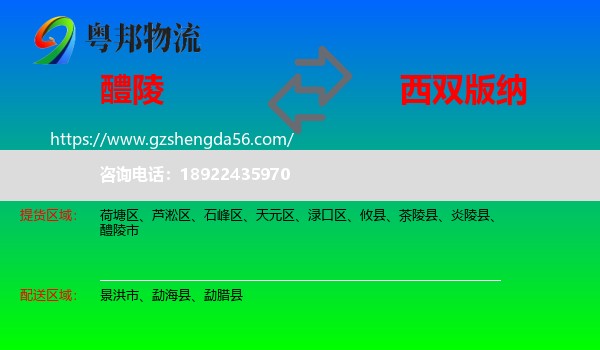 醴陵市到西双版纳物流专线