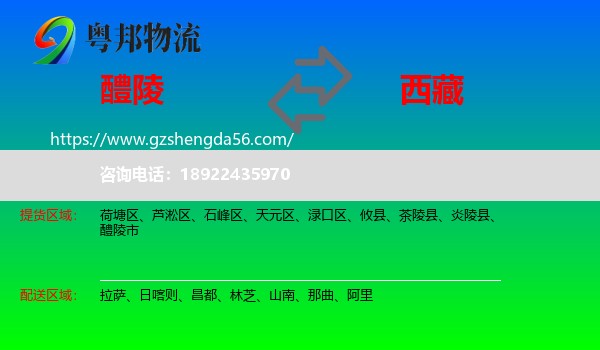 醴陵市到西藏物流专线