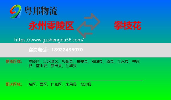 零陵区到攀枝花物流专线