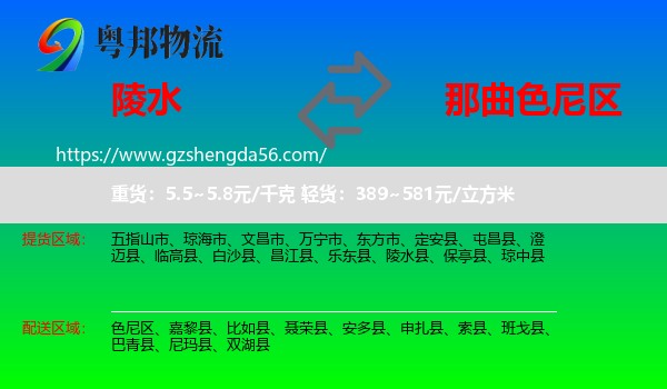 陵水县到色尼区物流专线
