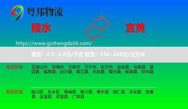 陵水县到宜黄县物流专线
