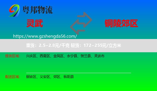 灵武市到郊区物流专线