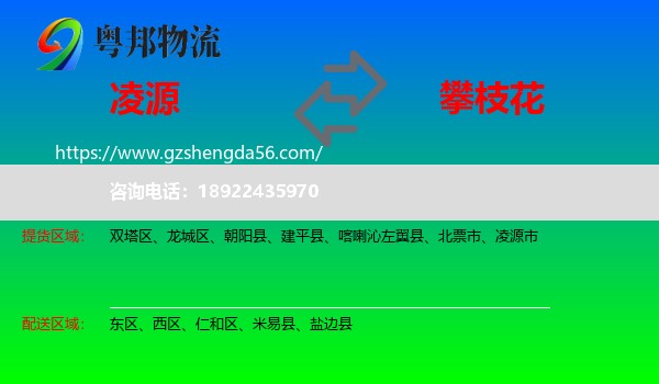 凌源市到攀枝花物流