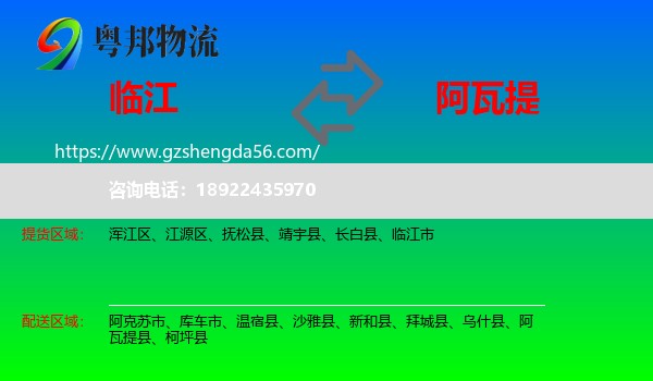 临江市到阿瓦提县物流专线