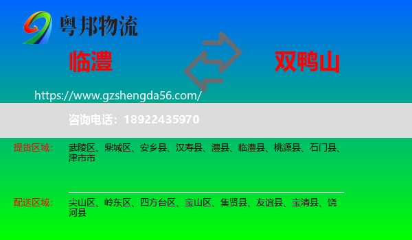 临澧县到双鸭山物流