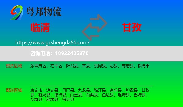 临清市到甘孜物流