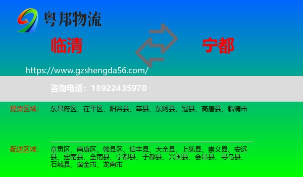 临清市到宁都县物流专线