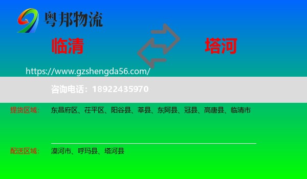 临清市到塔河县物流专线