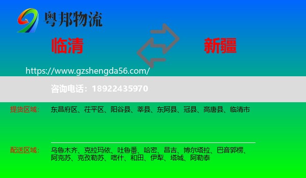 临清市到新疆物流