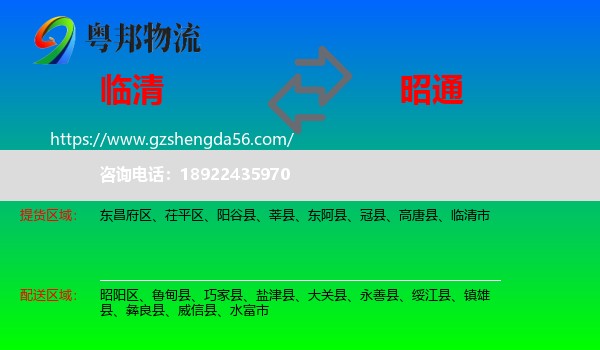临清市到昭通物流