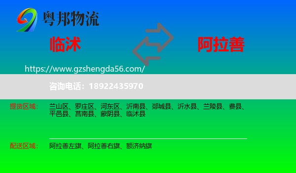 临沭县到阿拉善盟物流