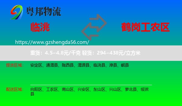 临洮县到工农区物流专线