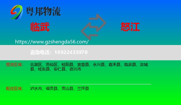 临武县到怒江物流