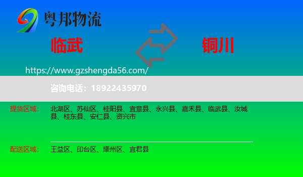 临武县到铜川物流