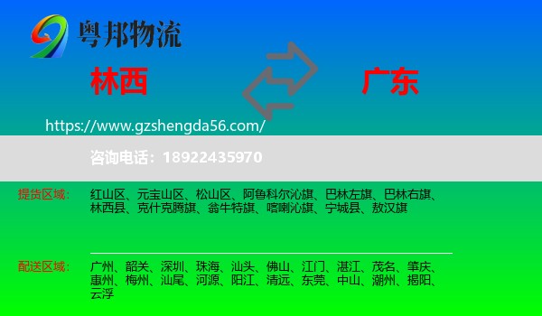 林西县到广东物流专线