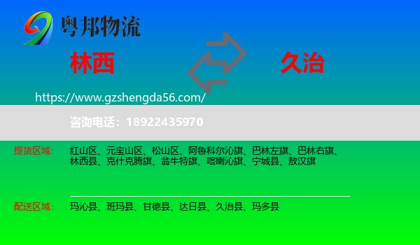 林西县到久治县物流专线