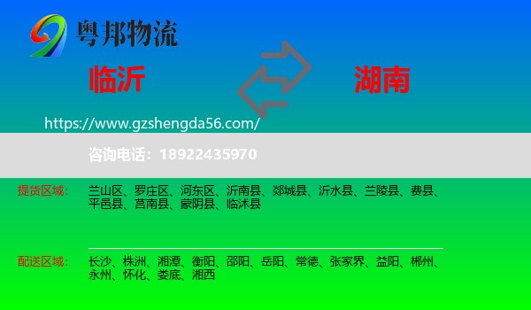 临沂到湖南物流
