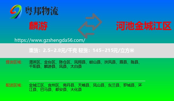 麟游县到金城江区物流专线