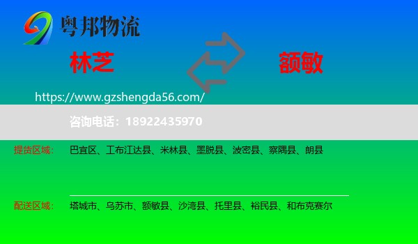 林芝到额敏县物流专线