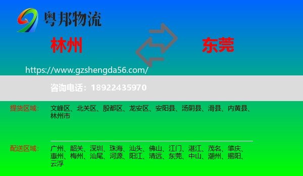 林州市到东莞物流