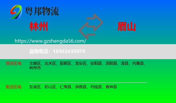 林州市到眉山物流