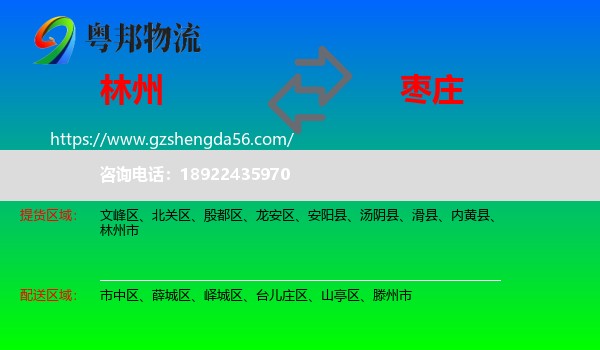 林州市到枣庄物流