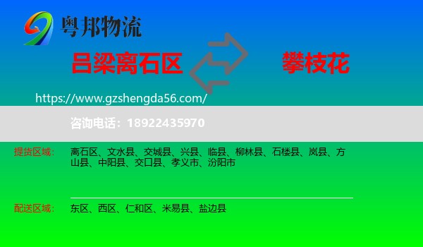 离石区到攀枝花物流专线