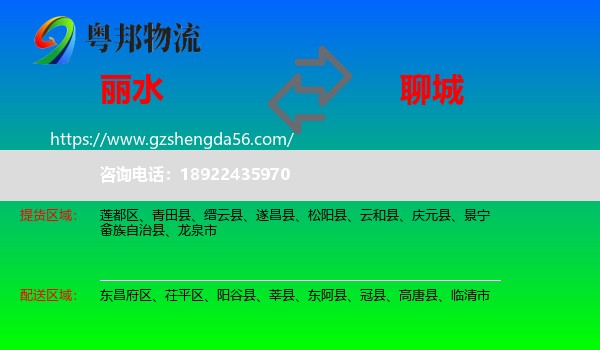 丽水到聊城物流专线