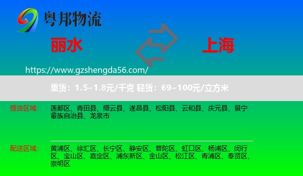 丽水到上海专线