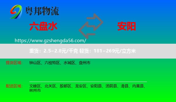 六盘水到安阳物流专线