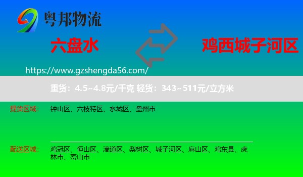 六盘水到城子河区物流专线