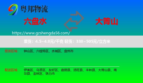 六盘水到大箐山县物流专线