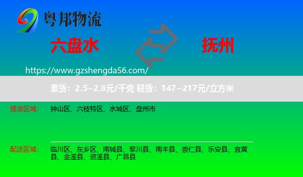 六盘水到抚州物流专线