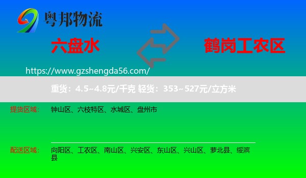 六盘水到工农区物流专线