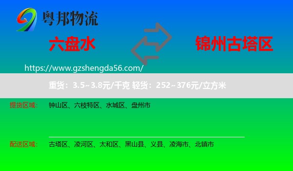 六盘水到古塔区物流专线