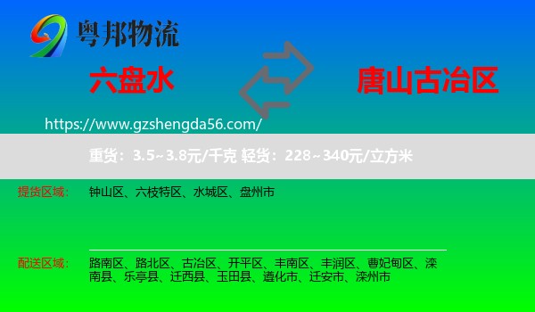 六盘水到古冶区物流专线